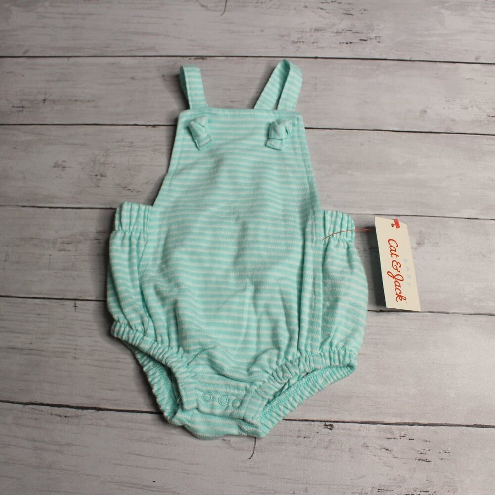 Cat & Jack Baby Unisex Bubble Bib Romper Size 0-3 Months 1 Piece Boy Girl